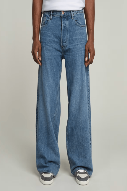 Long Pocket Loose Jeans