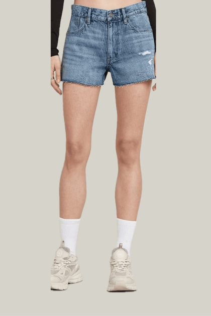 True Denim Shorts Raw Edge